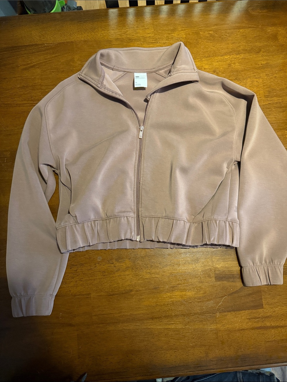all in motion Mauve Zip-Up Cropped Jacket